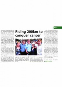 Riding to Conquer Cancer News Article